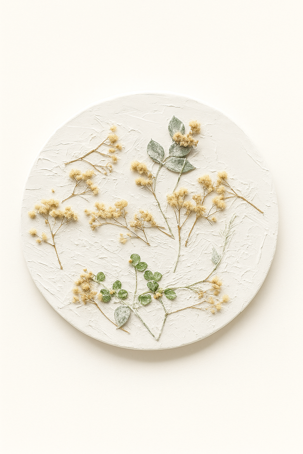 Original Oval 30x30cm Floral Art Canvas