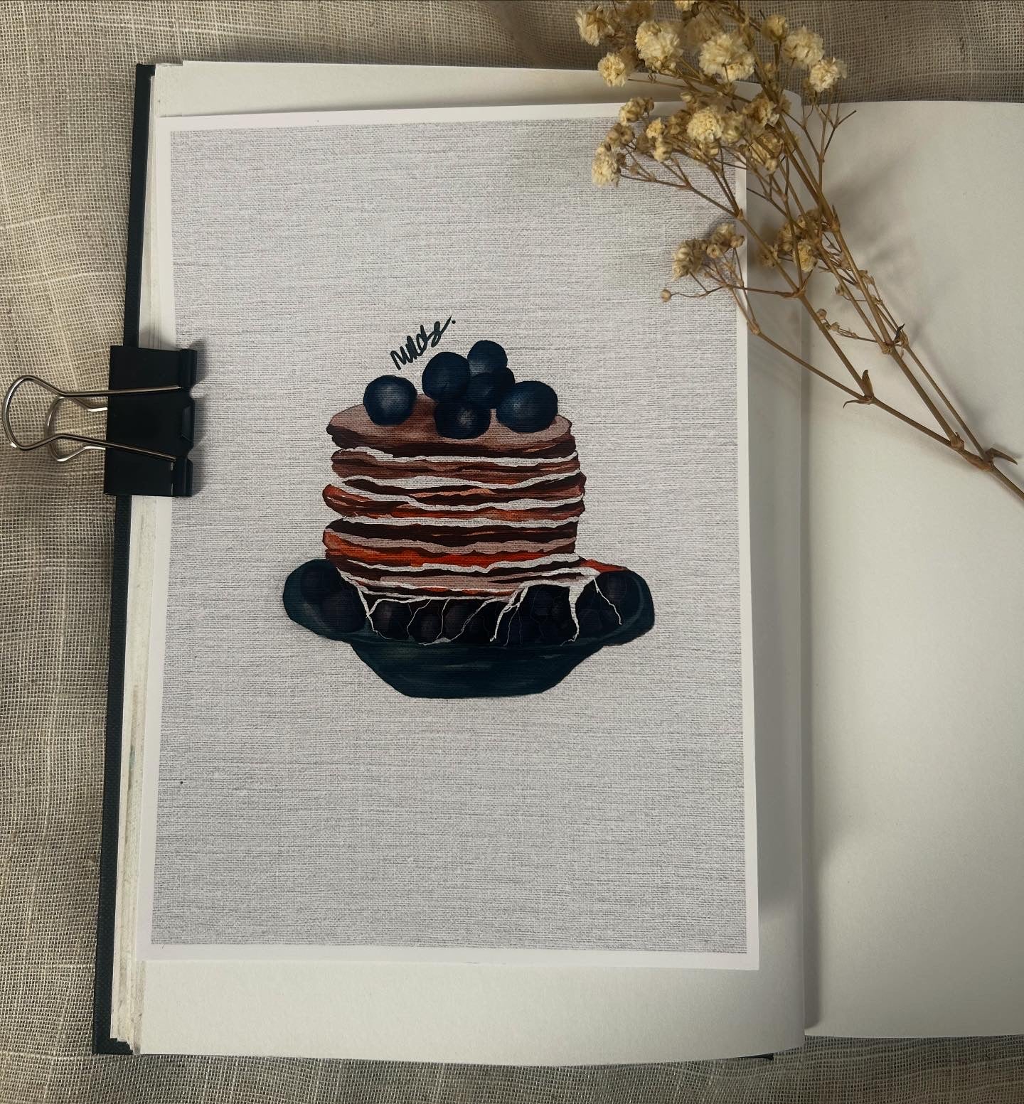 Blueberry Pancakes Art Print