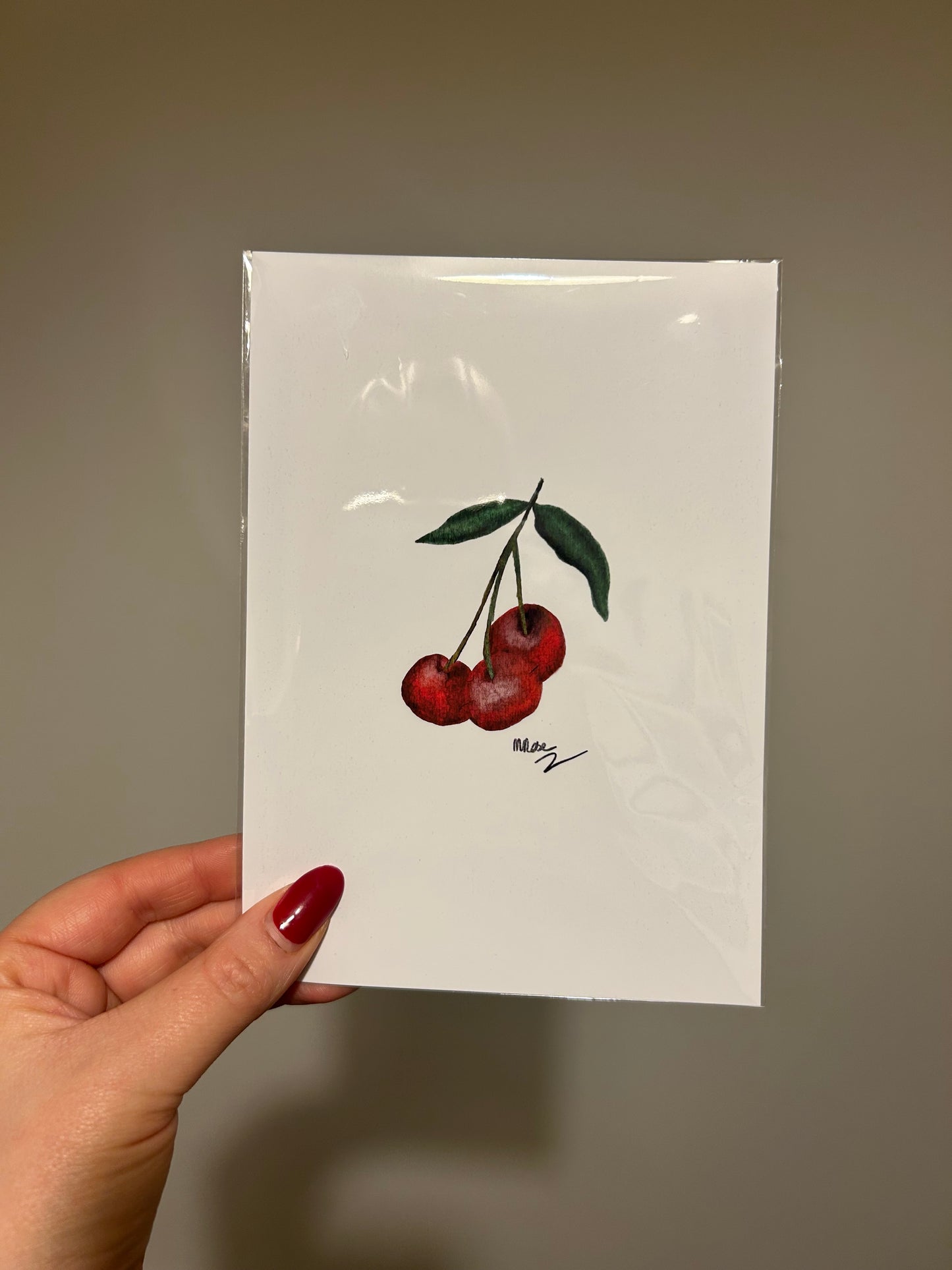 5” x 7” Cherry Art Print