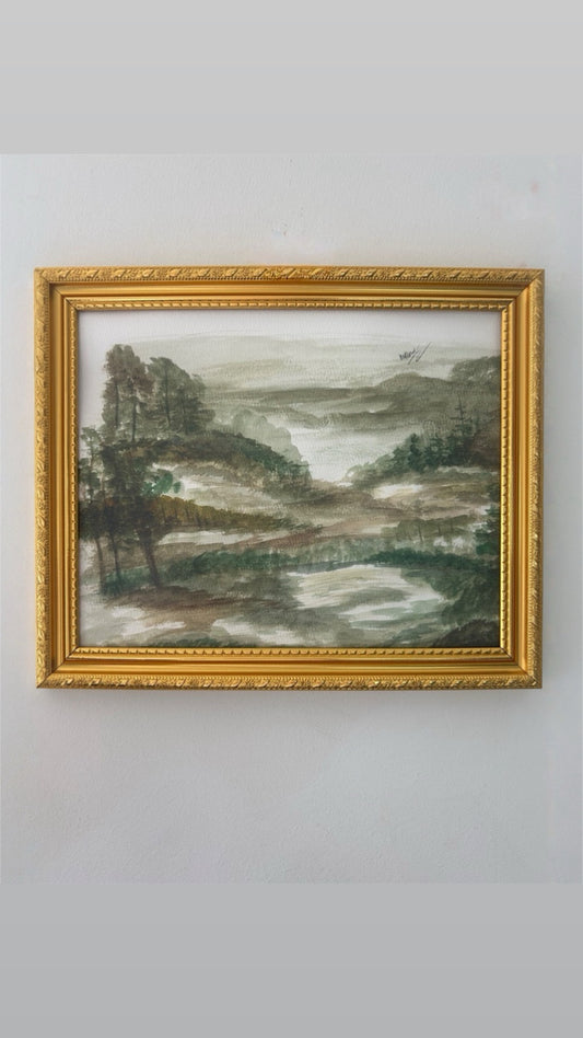 Watercolour Landscape (Frame Included!) 24x29cm