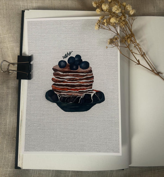 Blueberry Pancakes Art Print